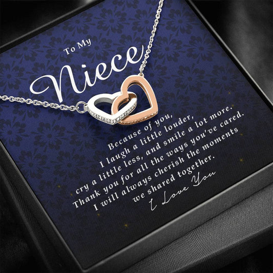 Interlocking Heart Necklace, To My Niece