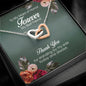 To My Maid of Honor, Interlocking Heart Necklace