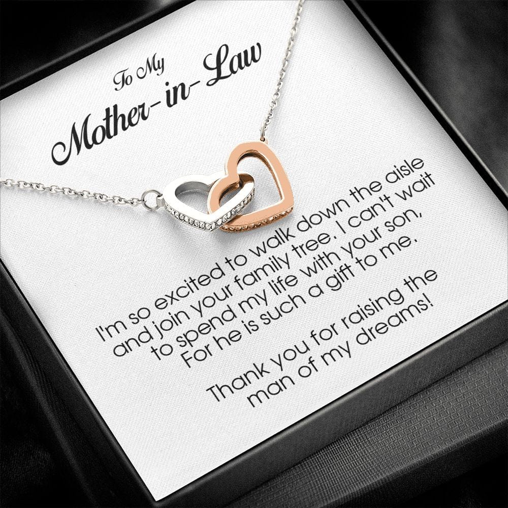 To My Mother In Law, Interlocking Heart Necklace