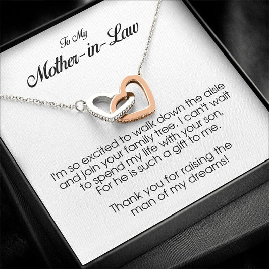 To My Mother In Law, Interlocking Heart Necklace