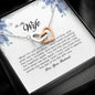 To My Wife , Interlocking Heart Necklace