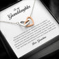 To My Granddaughter, Interlocking Heart Necklace, Gift from Grandma