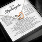 To My Stepdaughter Gift, Interlocking Heart Necklace