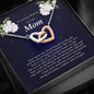Interlocking Heart Necklace, In Loving Memory of Your Mom