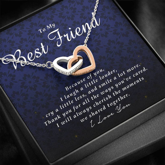 Interlocking Heart Necklace, To My Best Friend