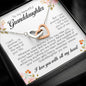 To My Beautiful Granddaughter, Interlocking Heart Necklace