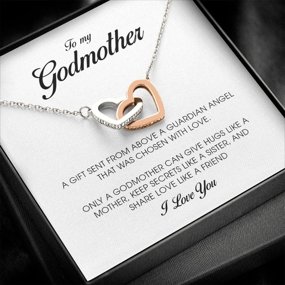 To My Godmother, Interlocking Heart Necklace