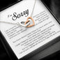 I'm Sorry Gift, Interlocking Heart Necklace