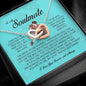 To My Soulmate, Interlocking Heart Necklace