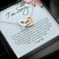Apology Gift for Her, Interlocking Heart Necklace