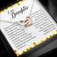 To My Daughter, Interlocking Heart Necklace