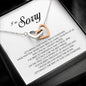 I'm Sorry Gift, Interlocking Heart Necklace