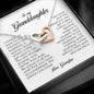Granddaughter Gift, Interlocking Heart Necklace, Gift from Grandpa