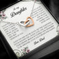 To My Daughter, Interlocking Heart Necklace, Gift from Dad
