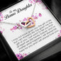 To My Bonus Daughter, Interlocking Heart Necklace