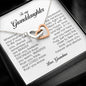 To My Granddaughter, Interlocking Heart Necklace, Gift from Grandma