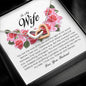 To My Wife , Interlocking Heart Necklace