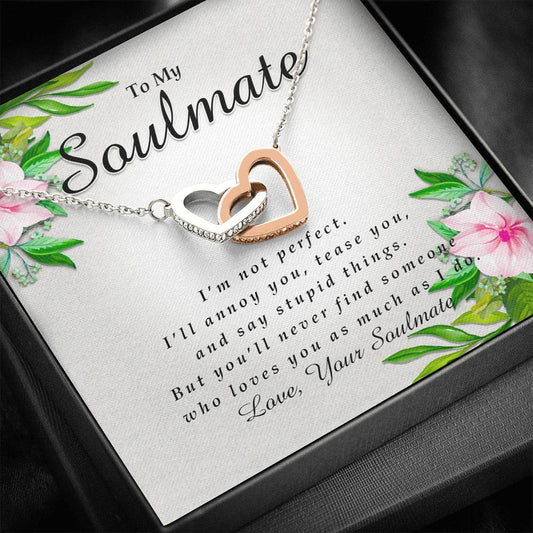 Interlocking Heart Necklace | To My Soulmate