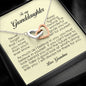 To My Granddaughter, Interlocking Heart Necklace
