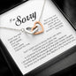 I'm Sorry Gift, Interlocking Heart Necklace