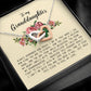 To My Granddaughter, Interlocking Heart Necklace