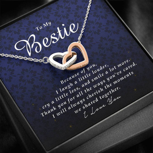 Interlocking Heart Necklace, To My Bestie
