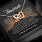 To My Soulmate, Interlocking Heart Necklace