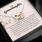 To My Granddaughter "Always Keep Me In Your Heart" Interlocking Heart Necklace