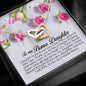 To My Bonus Daughter, Interlocking Heart Necklace