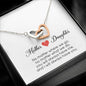Mother & Daughter Gift, Interlocking Heart Necklace