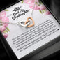 To My Badass Stepdaughter, Interlocking Heart Necklace