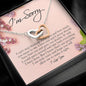 Apology Gift for Her, Interlocking Heart Necklace