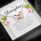 Interlocking Heart Necklace, Daughter Gift from Dad / Mom