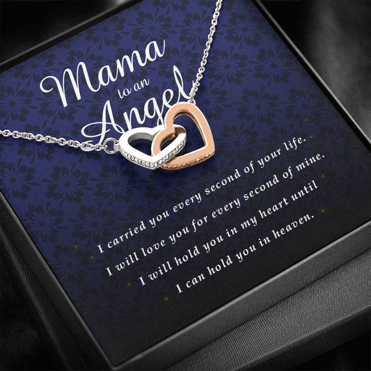 Interlocking Heart Necklace, Mama to an Angel