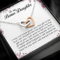 To My Bonus Daughter, Interlocking Heart Necklace