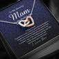 Interlocking Heart Necklace, To My Amazing Mom on My Wedding Day, Wedding Gift from Daughter, Gift from Bride