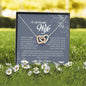 To My Beautiful Wife, Interlocking Heart Necklace