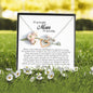 To My Beautiful Mom on My Wedding, Interlocking Heart Necklace