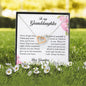 To My Granddaughter, Interlocking Heart Necklace