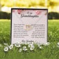To My Granddaughter, Interlocking Heart Necklace