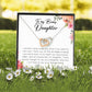 To My Bonus Daughter, Interlocking Heart Necklace