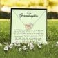 To My Granddaughter, Interlocking Heart Necklace