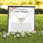 To My Awesome Bonus Daughter, Interlocking Heart Necklace