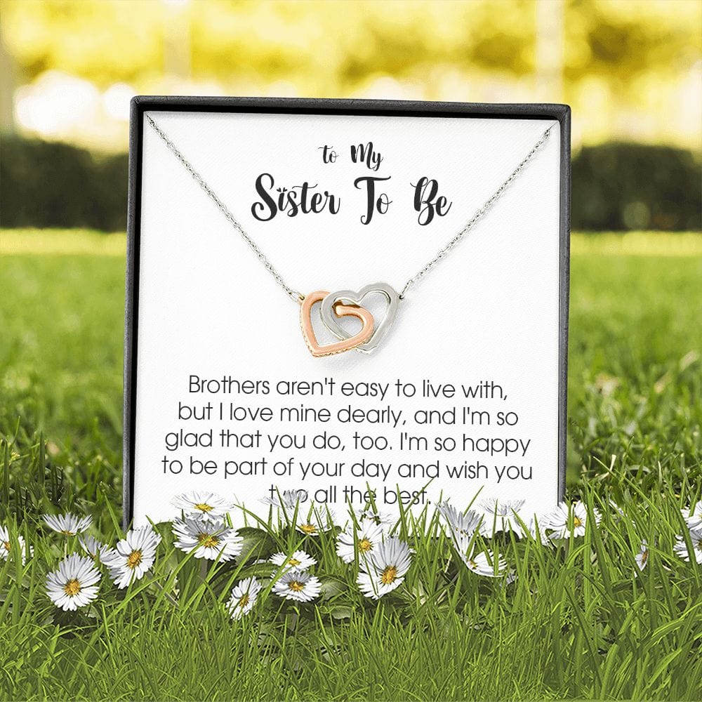 To My Sister to Be, Interlocking Heart Necklace