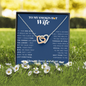 Interlocking Heart Necklace | To My Smokin Hot Wife | Wife Gift | Wife Jewelry | Anniversary Gift For Wife | Best Christmas Gift Idea