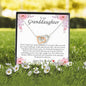 To My Granddaughter, Interlocking Heart Necklace