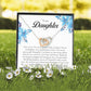 To My Daughter, Interlocking Heart Necklace