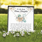 To My Lovely Bonus Daughter, Interlocking Heart Necklace