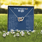Interlocking Heart Necklace | To My Smokin Hot Wife | Wife Gift | Wife Jewelry | Wife Anniversary Gift | Wife Christmas Gift Idea
