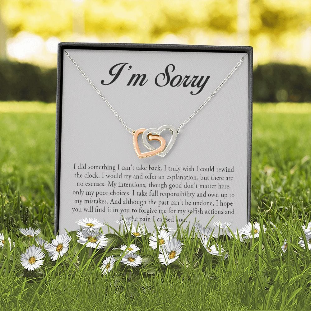 I'm Sorry, Interlocking Heart Necklace